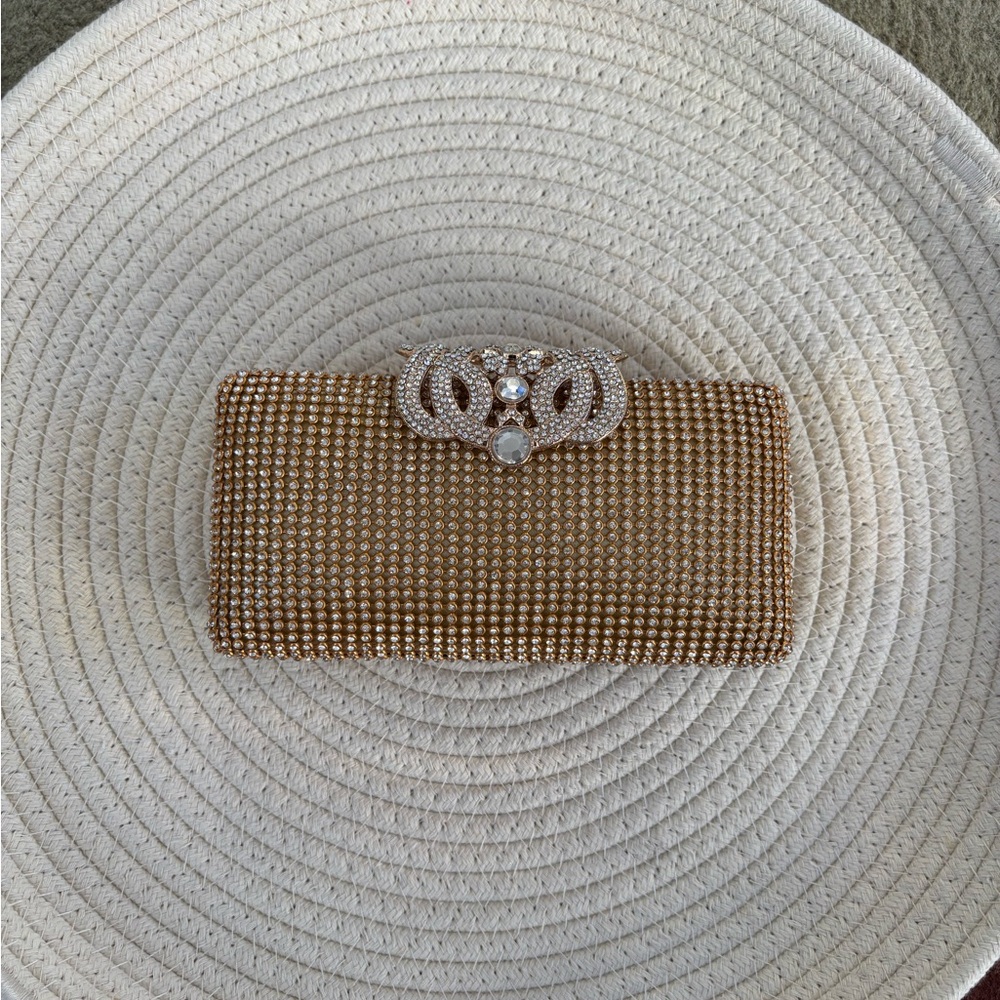 Gold evening bag